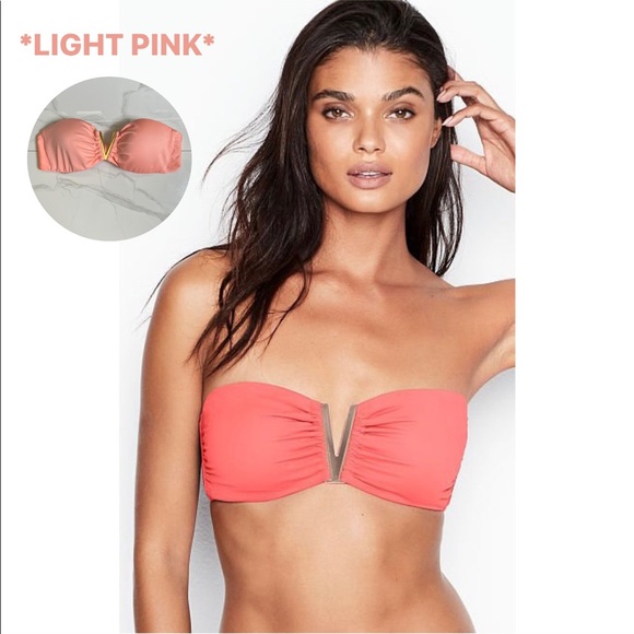 VICTORIAS SECRET V Hardware Bandeau Bikini Top